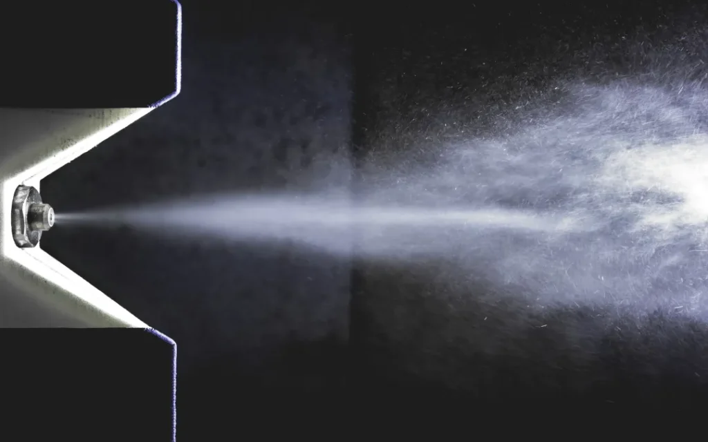 Spray of a single iCORE atomizer nozzle