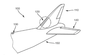Patent sketch: Performance evaluation system in VTP of aircraft